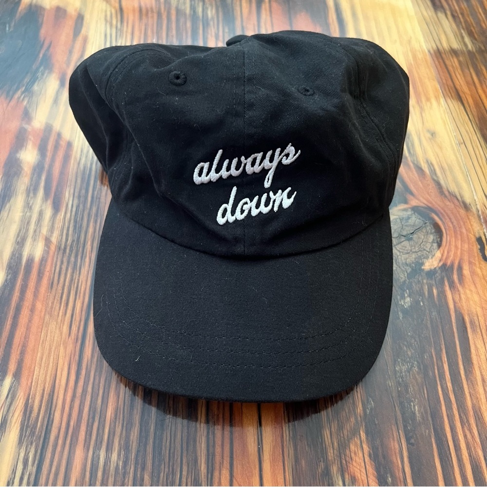 Black/White Always Down adjustable hat by PINK.